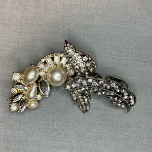 Costume Statement Rings • Silver, Double Rings